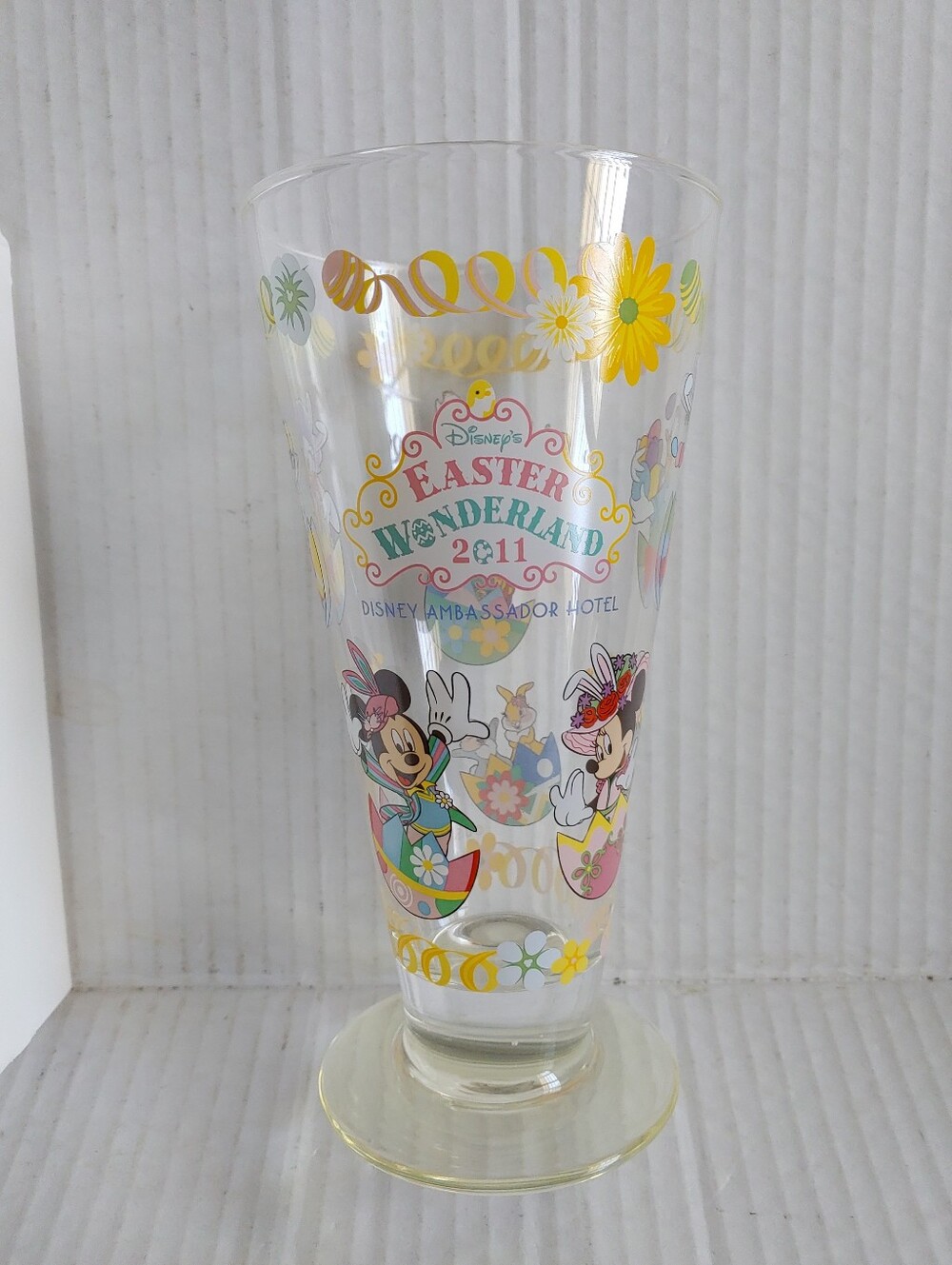 Disney Ambassador Hotel Japan "Easter Wonderland" 2011 Souvenir Tall Glass Cup